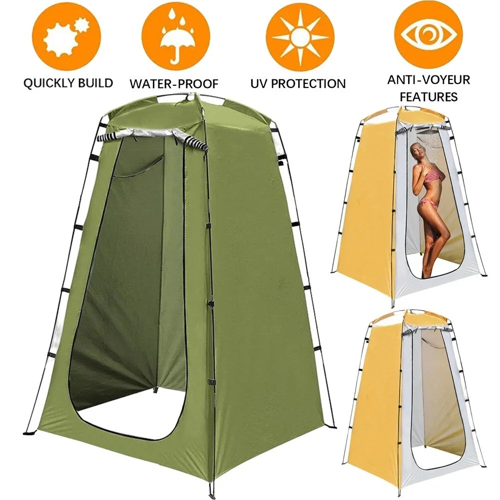 

1PC Portable Outdoor Camping Tent Pop-up Simple Bath Cover Shower Toilet Tents Hiking Beach Gear Waterproof Privacy Shelters