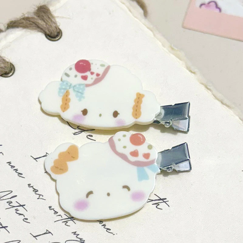 Sanrios Acrilico Carino Fermagli Per Capelli Kawaii Animale Del Fumetto Hellokittys Cinnamoroll Forcella Laterale per Le Donne Accessori Per Capelli Delle Ragazze Regalo