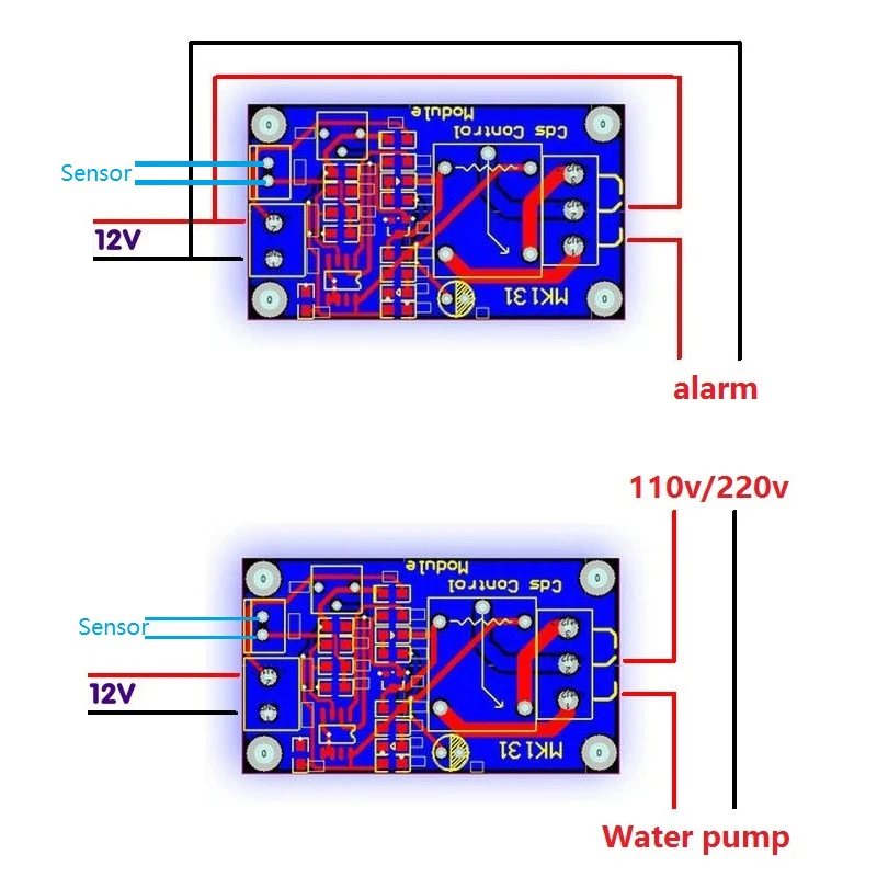 Mini Waterdetector Relaismodule Waterlekdetectieapparaat Waterleksensor Waterlekkage Alarm