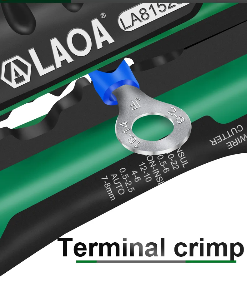 LAOA Automatische Abisolierzange, Cutter, Kabel, Terminal, Crimpen, Elektriker-Werkzeuge – Detail 14