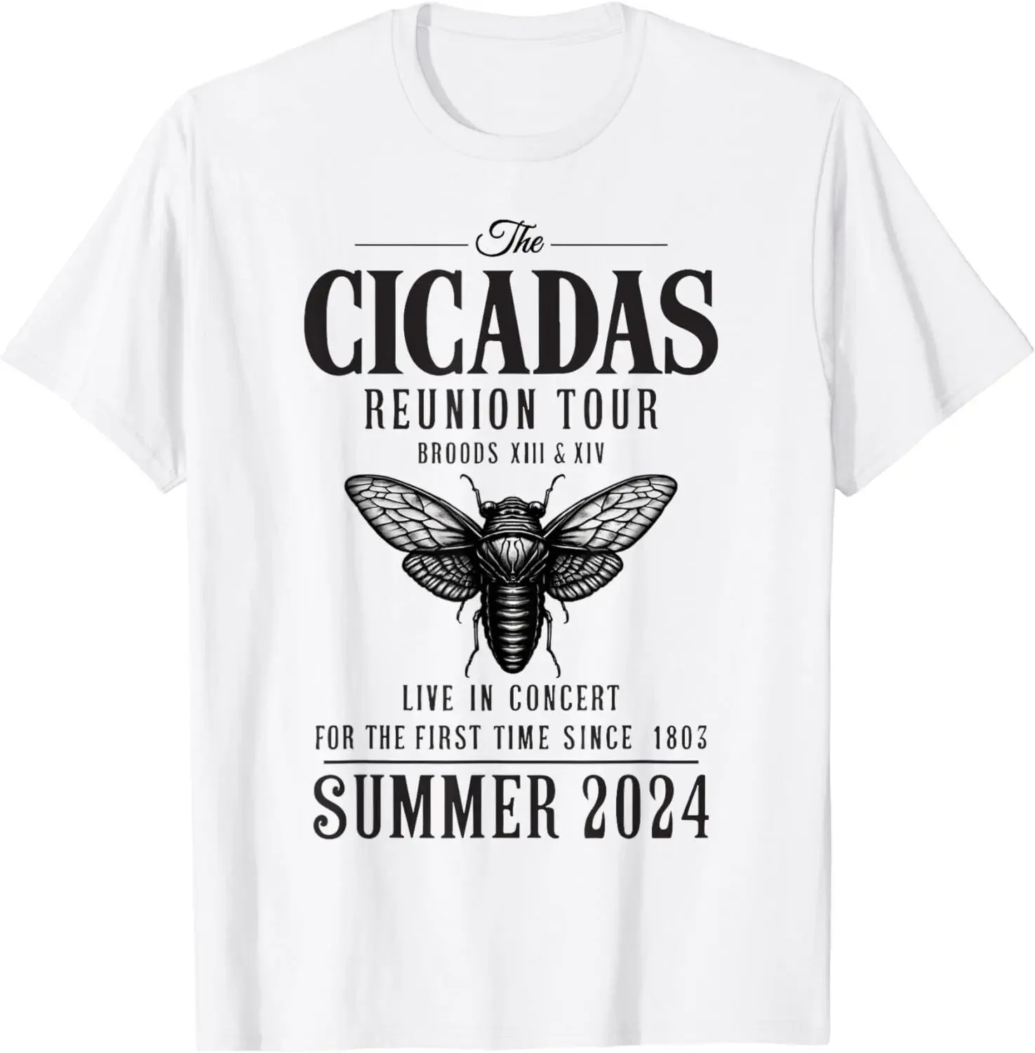 Unisex T-shirts for Men Women Summer Tees Cotton Luxury brand vintage oversizedInvasion Brood XIII XIX Summer 2024 T-Shirt S-3XL