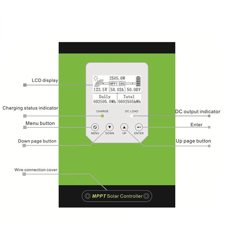 HiEnergy 96v 60a mppt solar charge controller 72v solar charge controller 20A 30A 40A 50A 60A