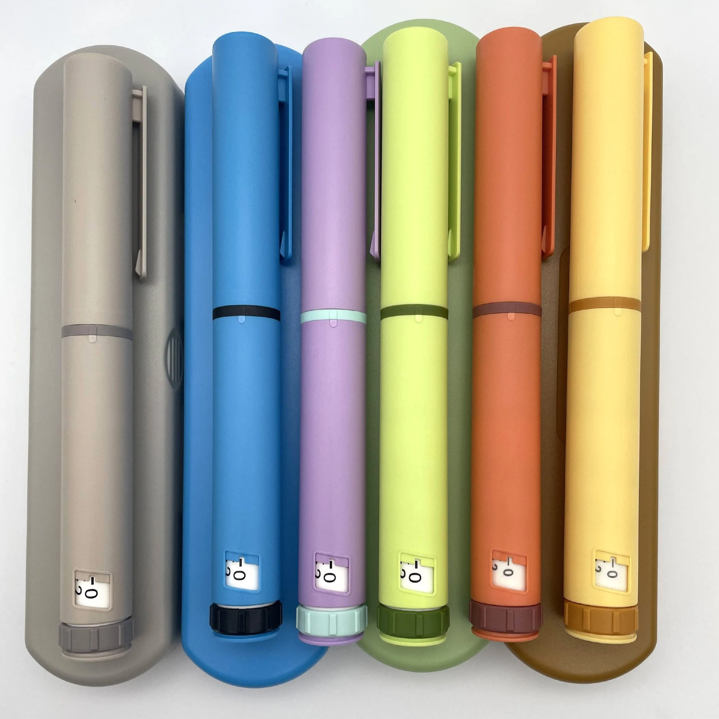 Adjustable 0-60IU Peptide Dosage Control Reusable Insulin Injection Pen with Portable Case for Home Use Dosing Pen 3ml Cartridge