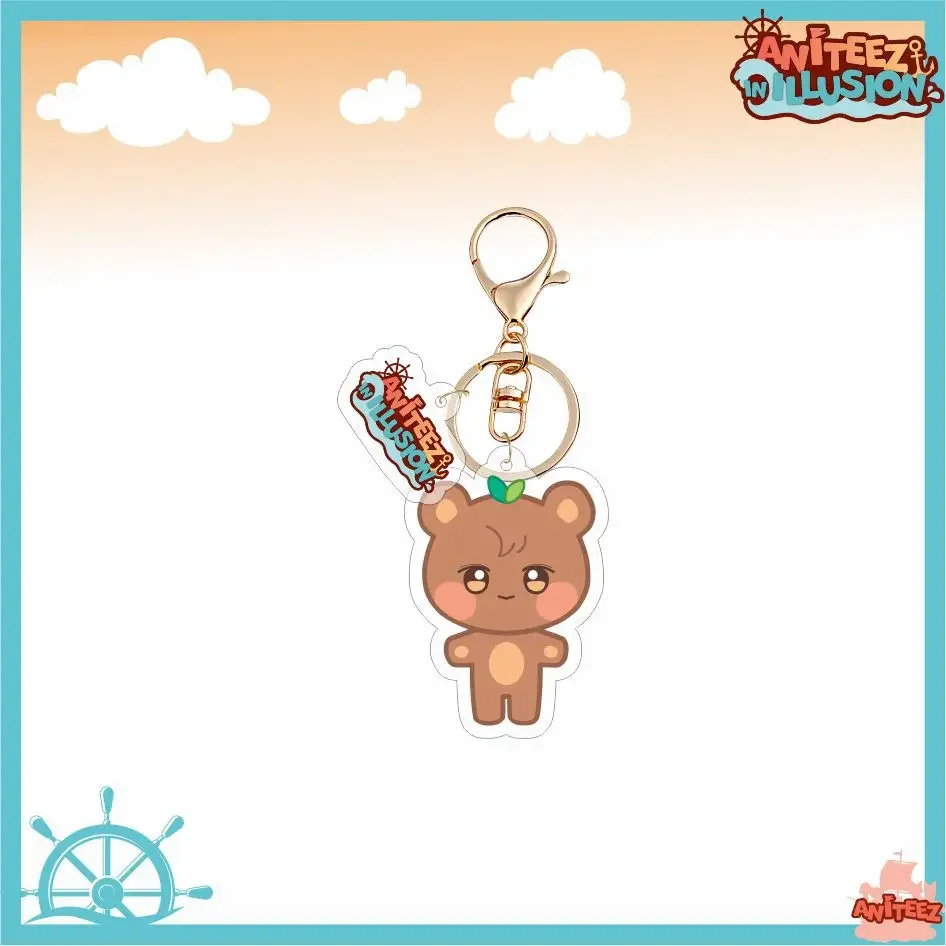 Cartoon ATEEZ Keychain New Albums ANITEEZ Key Chain Keyring Pendant Accessories Hongjoong Seonghwa Yunho Yeosang Fans Gift