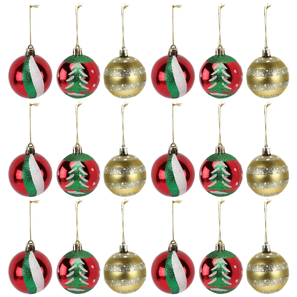

18Pcs Xmas Tree Ball Pendants Reliable Material Sturdy Construction Easy to Mount Christmas Tree Hanging Ball Christmas Decor