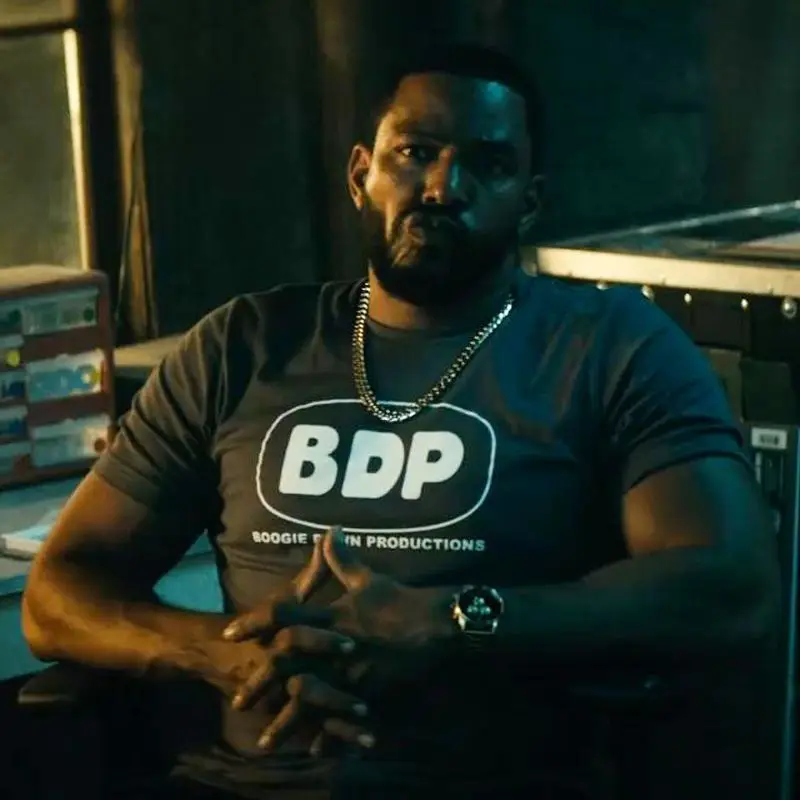 BDP Brand Letter-print T-shirt for Men and Women, Loose Fit, Short Sleeves Trendy Style Similar To The American TV Series Design