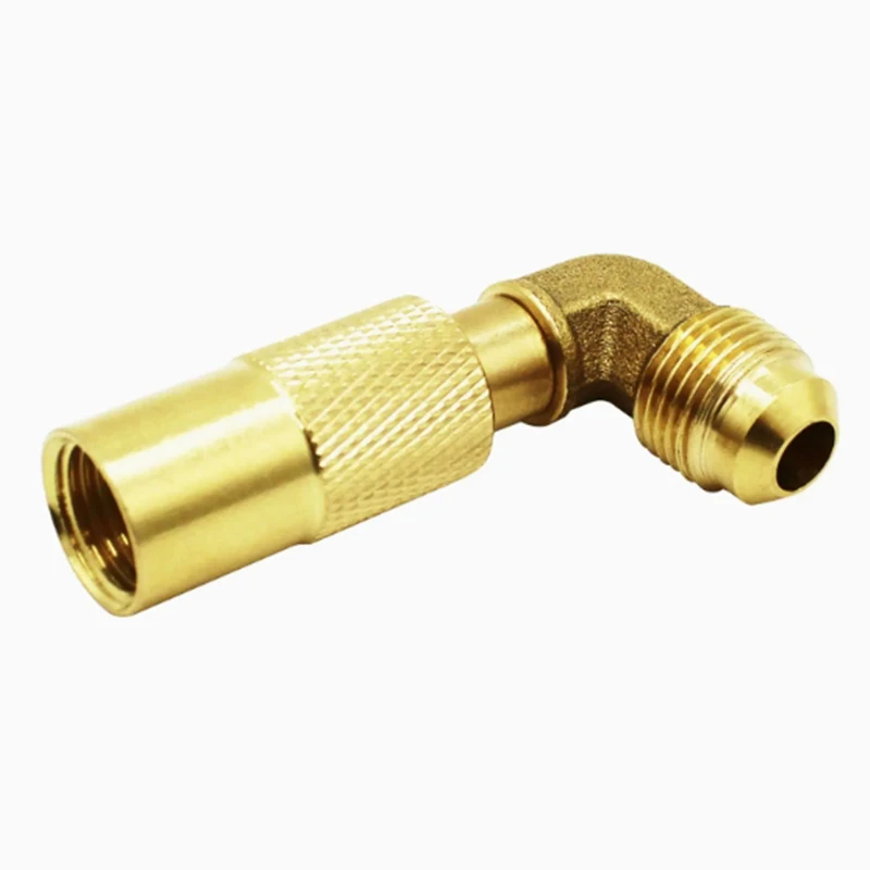 

Oem Custom Precision CNC Brass Machining Services Brass Precision Turning Right-angle Pipe Fitting with Knurled Pattern
