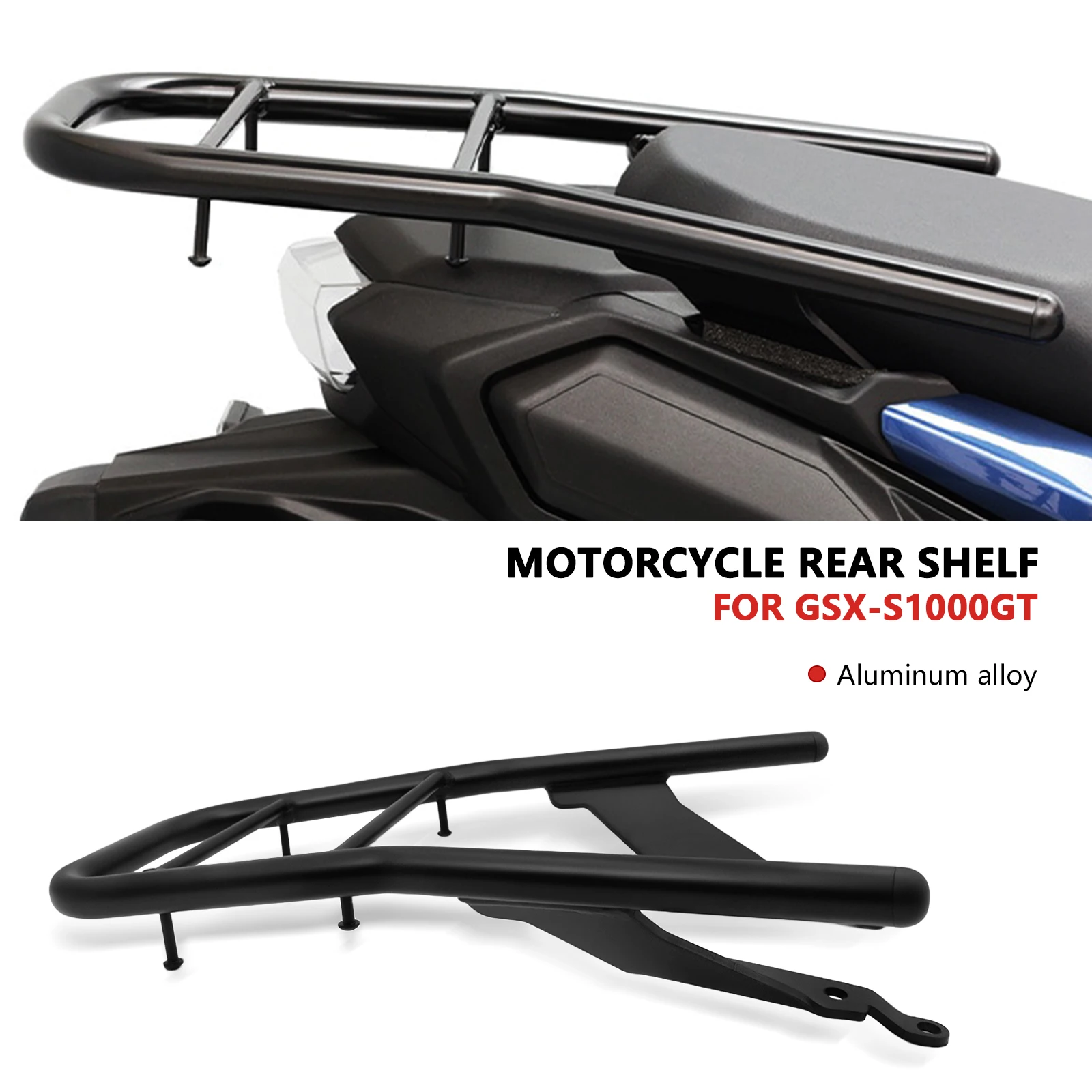 

For GSX-S1000GT 2024 2025 GSX S1000GT 2022-2025 Motorcycle Rear Luggage Rack Carrier Case Top Box Support Holder Bracket