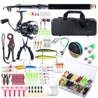 Goture 1.8/2.1/2.4/2.7m Fishing Pole Combo Set Rod and Reel 24T Carbon Fiber Telescopic Fishing Rod Aluminum Spinning Reels