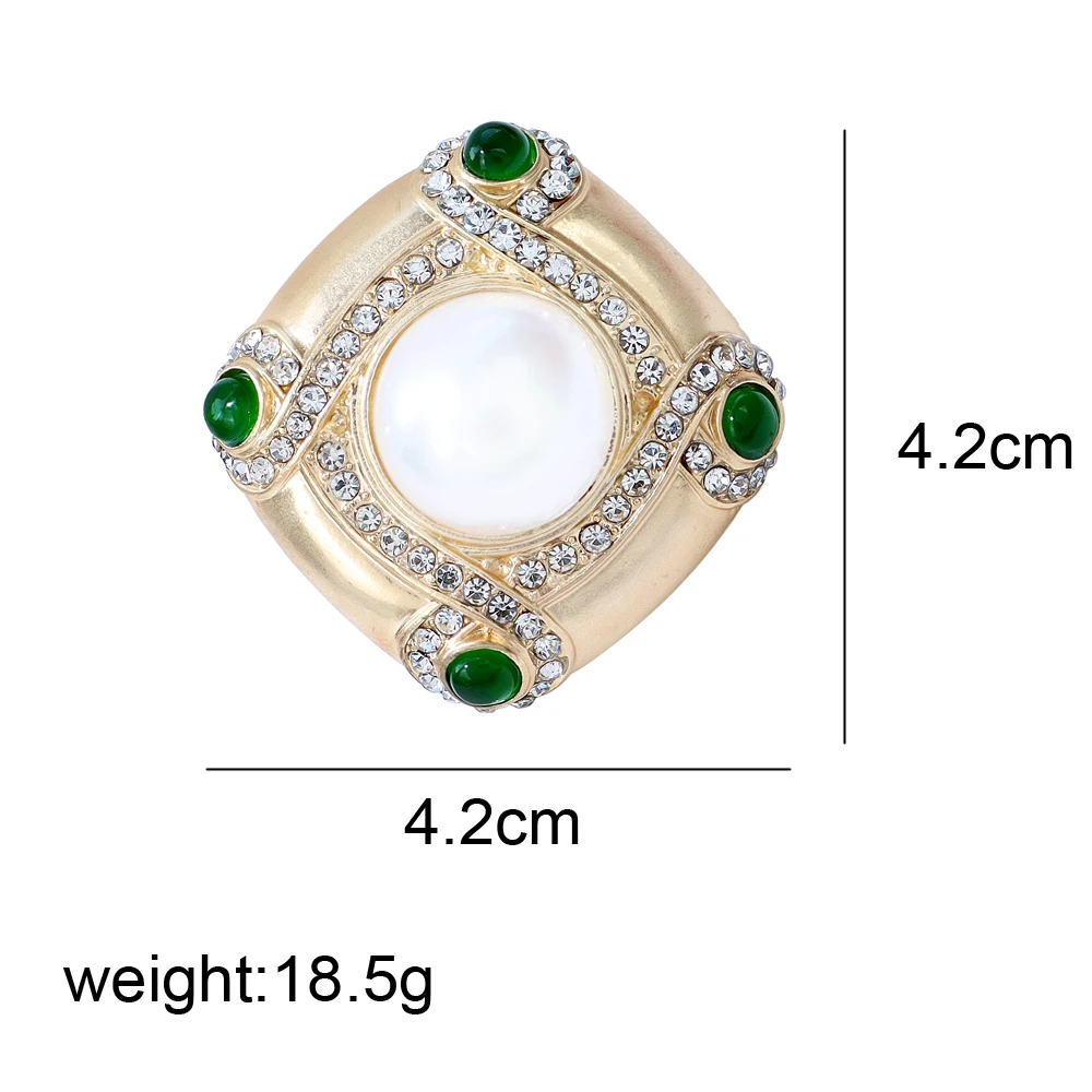 CINDY XIANG Matte Gold Color Geometric Square Brooches For Women New Fashion Spring Design Vintage Accessories High Quality