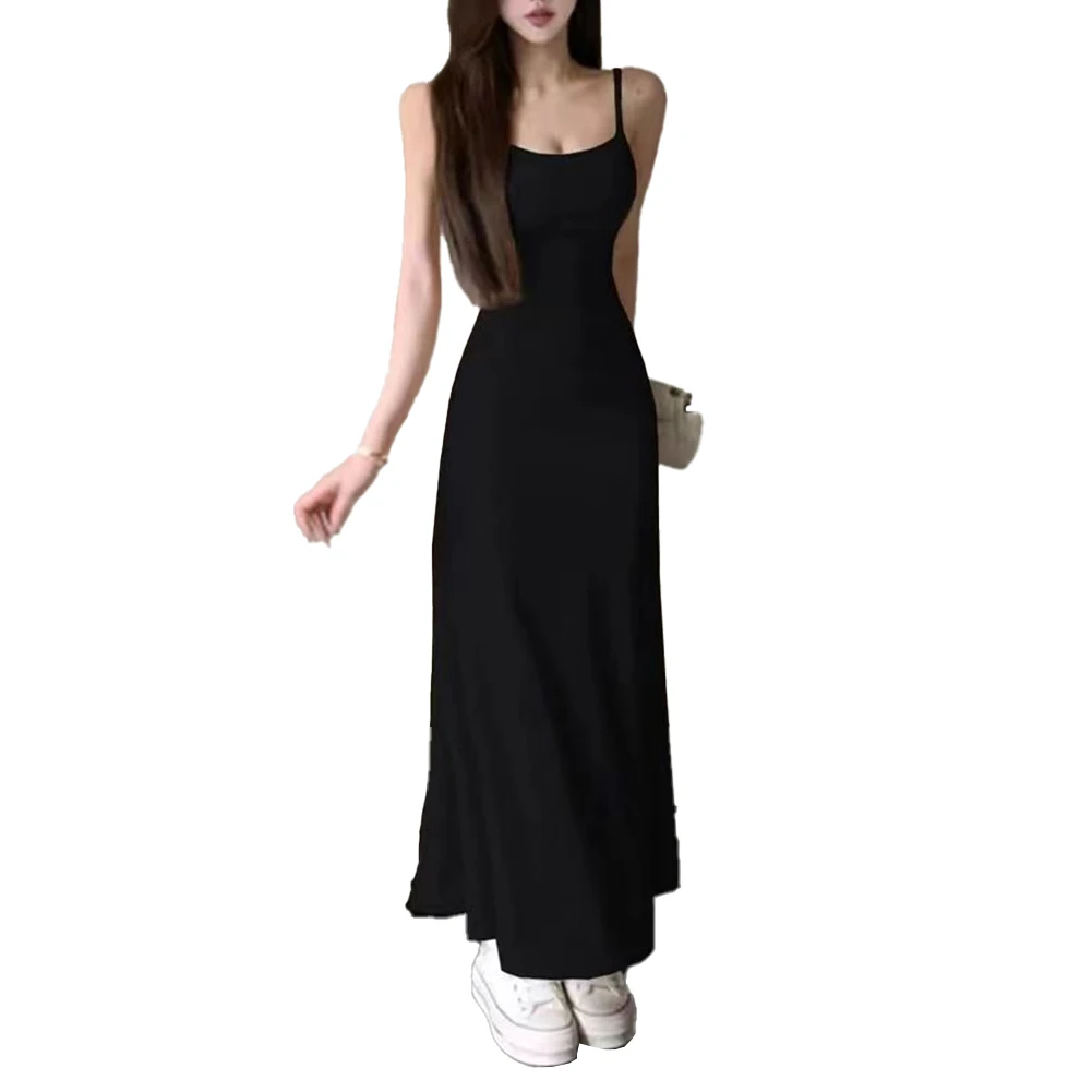 

Square Collar Long Dress Womens Wine Red Daily Party Casual Female Daily Party All Seasons Microelasticity To Ankle