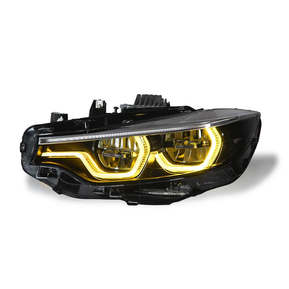 For 2013-2020 4 Series F32 Modified LED Spoon Golden Eye Dual-Beam Projector Headlight Assembly with DRL 12V