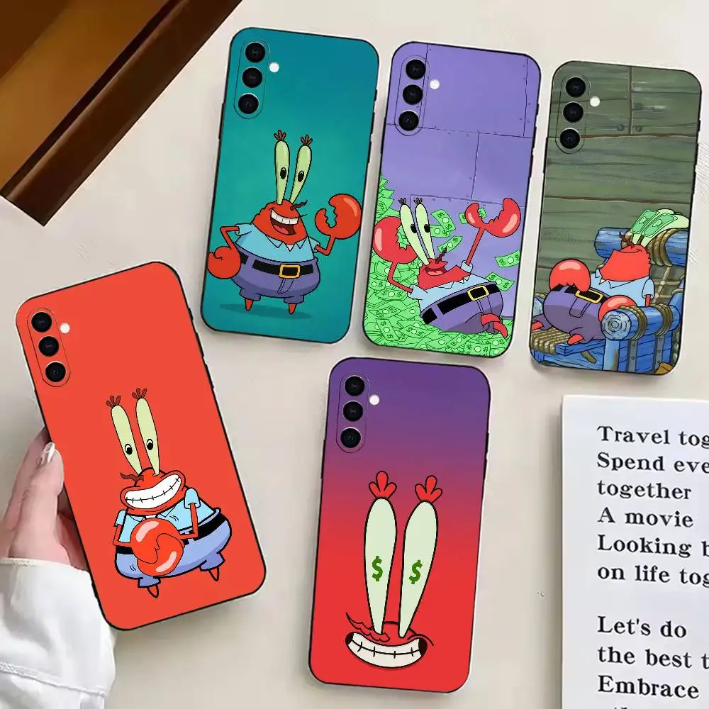 Red C-Crab Boss  Phone Case For Samsung Galaxy A20,A21s,A22,A31,A32,A52,A53,A72,73,A80 Black Silicone Case
