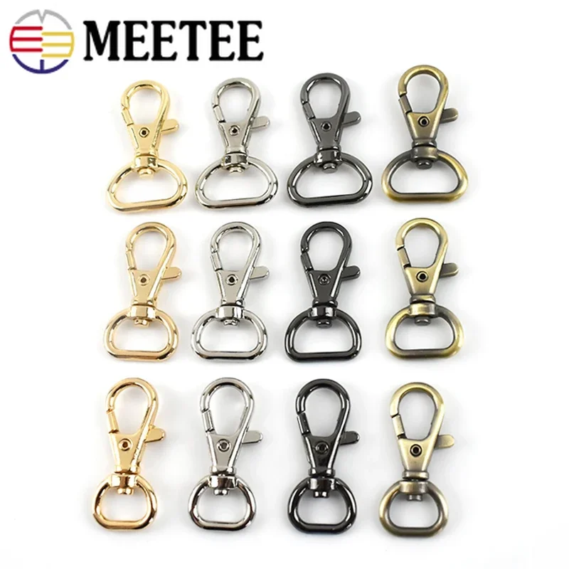 10/20Pcs Metal Lobster Buckle 13-25mm Swivel Snap Clasp Bag Strap Webbing Belt Keychain Carabiner Hook DIY Hardware Accessories