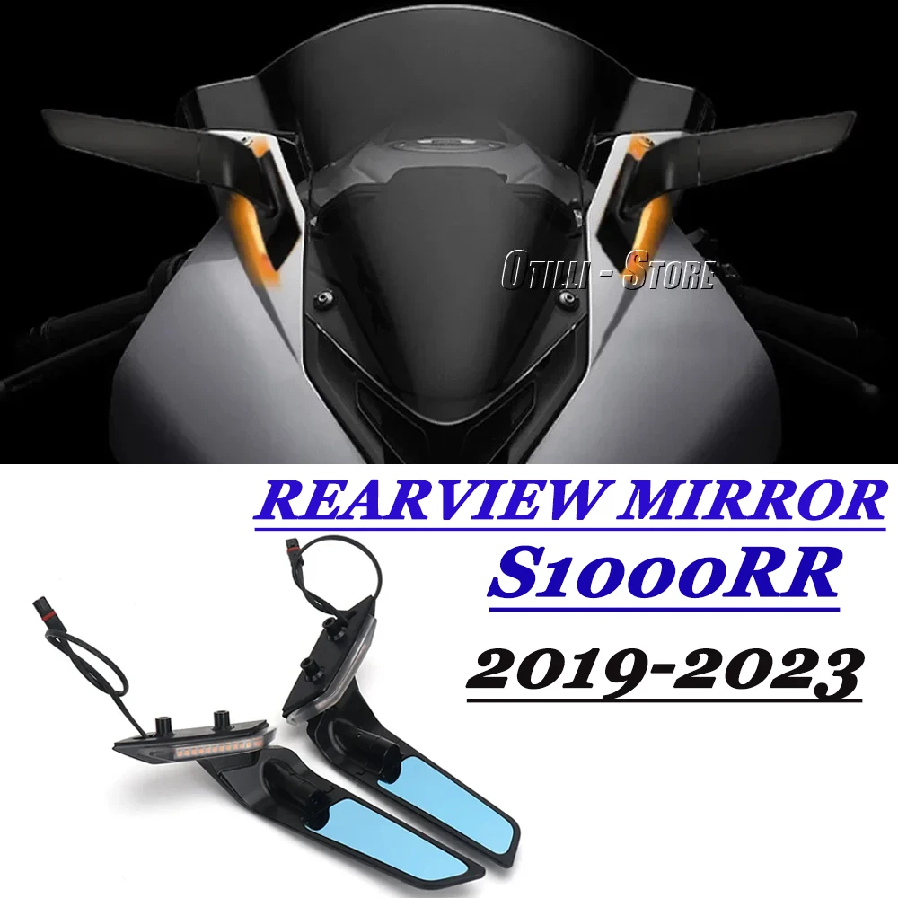 

For BMW S1000RR S1000 RR 2019-2023 Rearview Mirrors New Kit LED Turn Signal Side Mirrors Motorcycle Invisible Rotatable Mirror