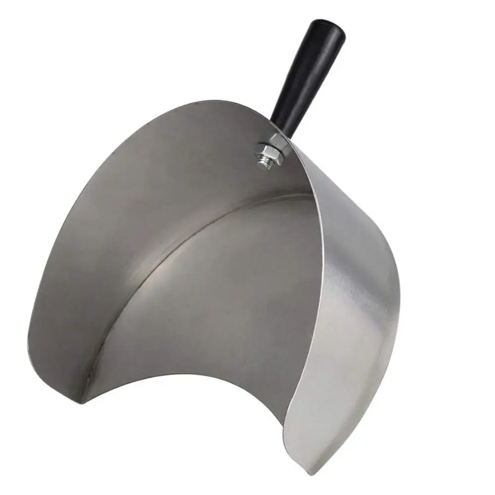 Crescent Shape Barbecue Shovel Handheld Rust-proof Meat Catcher Stainless Steel Anti-scalding Handle Rotisserie Catch Pan Grill