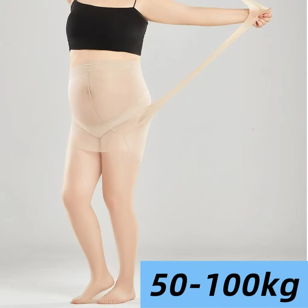 Plus Size Women 0D Sheer Tights High Elastic Thin Control Top Pantyhose Soft Nylon Breathable Large Size Daily Casual Hosiery