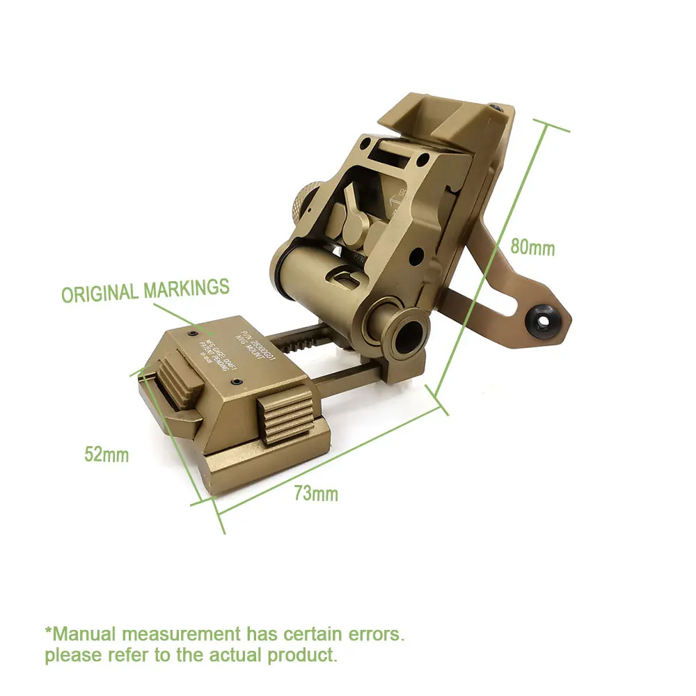 금속 전술 헬멧 마운트 브래킷, 야간 투시경 사냥, L2G05 NVG 마운트 액세서리