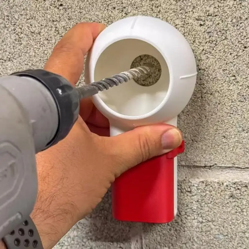 1Pcs Rotating Nozzle Drill Bit Dust Catcher Efficient Dust Collection Box for Wall Hole Drilling Carpenter Use