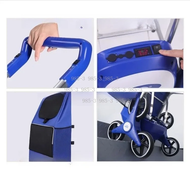 Foldable Electric Stair Climbing Shopping Cart, XSTO ZW030, 30KG Capacity, Easy Carry