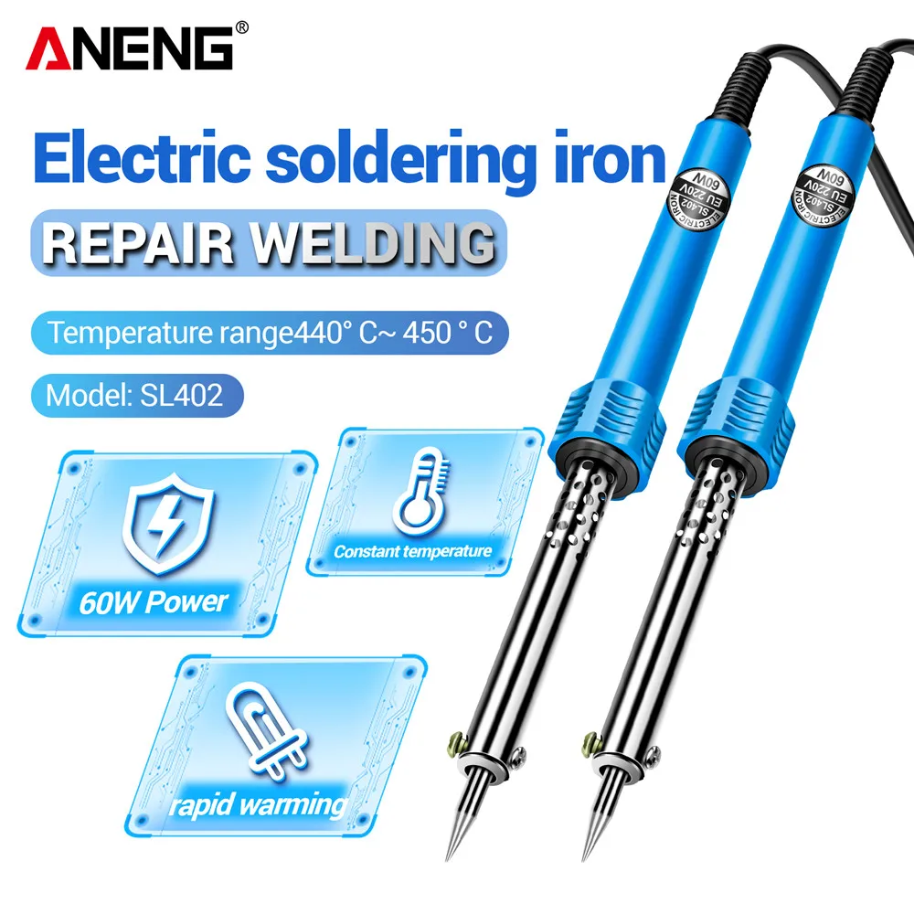 

ANENG SL402 Electric Soldering Irons 220/110V Welding Repair Mica Heating Core 30/40/60W Temperature Adjustable Solder Tip Tools