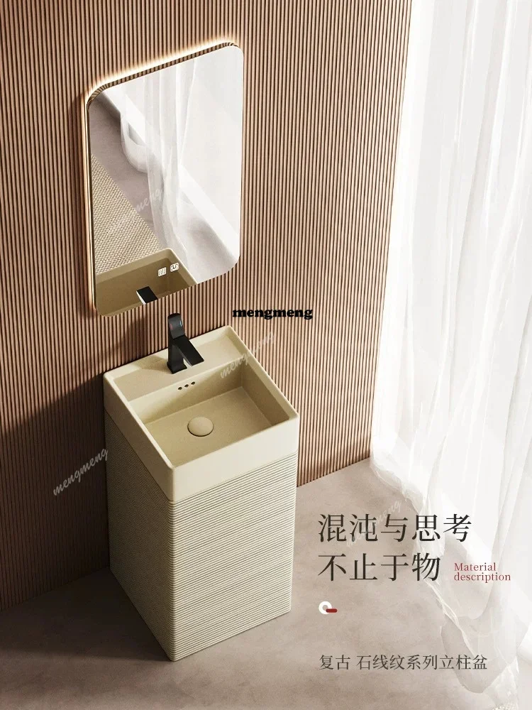 New arrive New Chinese-style column basin, bathroom floor-to-ceiling wash basin, integrated wash basin in the outer courtyard of