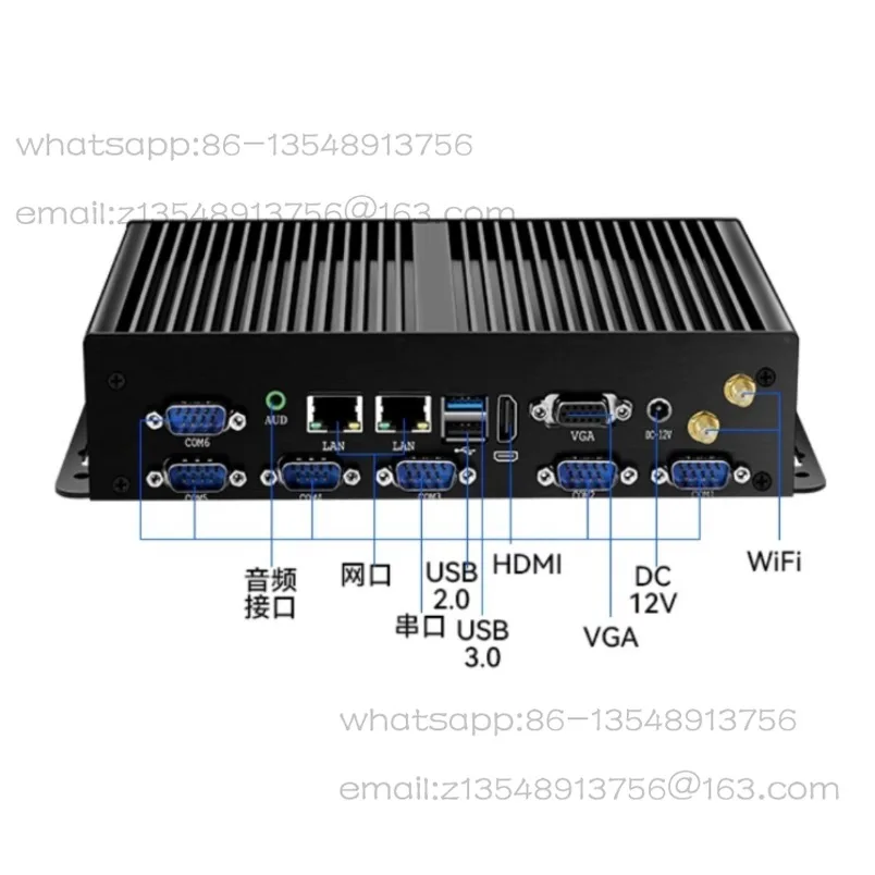 

Dual network port J2900 fanless 232/485 six serial port i7 5500U embedded visual industrial computer spot