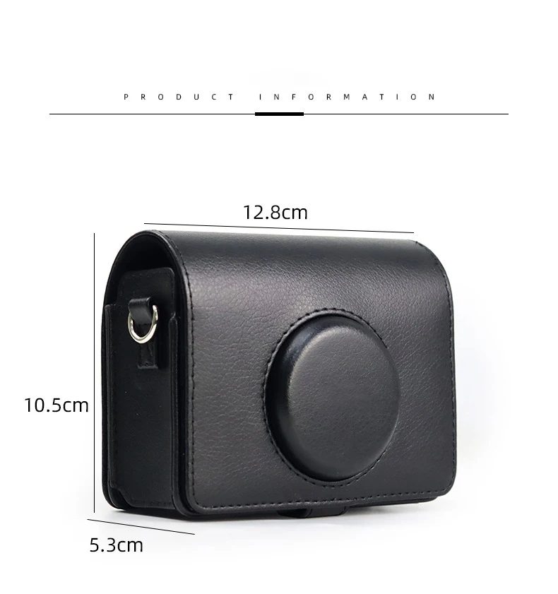 Custodia In Pelle PU Per Fotocamera Instax Mini EVO, Rosa Fiorito, Antiurto Con Chiusura Magnetica, Marrone Retro