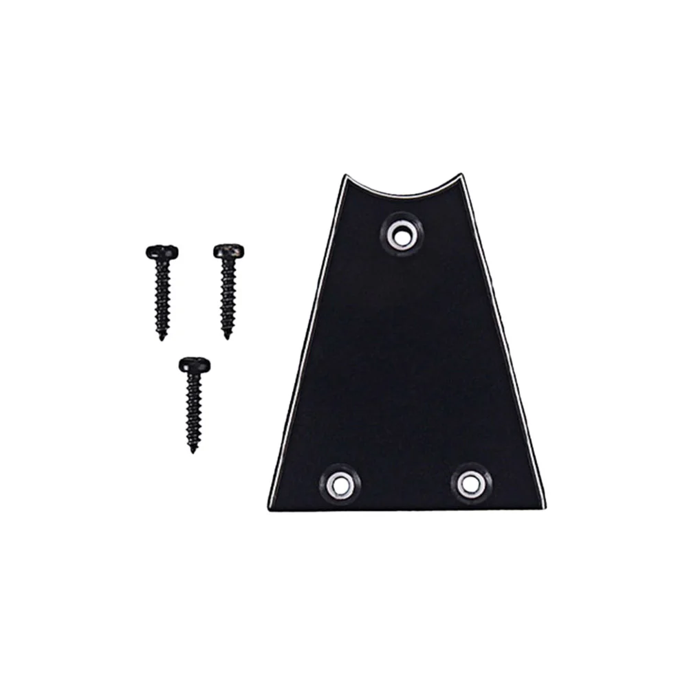 1 Set Plastic 3 Holes Truss Rod Cover Plate with 3 Screws for Electric Guitar Bass Parts Truss Rod Cover for Guitar