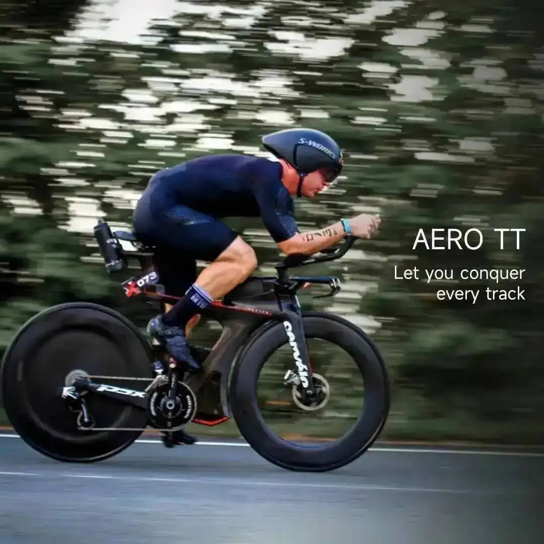 Koła ELITEWHEELS AERO-TT, karbonowe koła triathlonowe, koła do hamulców V-Brake, bezdętkowe koła typu Clincher do rowerów TT, do wyścigów. — zdjęcie 7