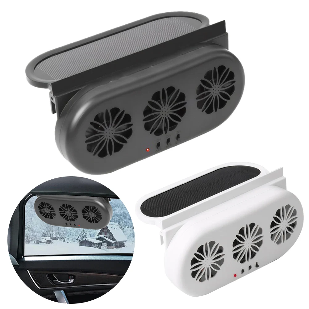 

Solar Car Exhaust Fan 3 Fans Front Rear Window Radiator Promoting Air Circulation Car Exhaust Ventilation Fan Auto Window Cooler
