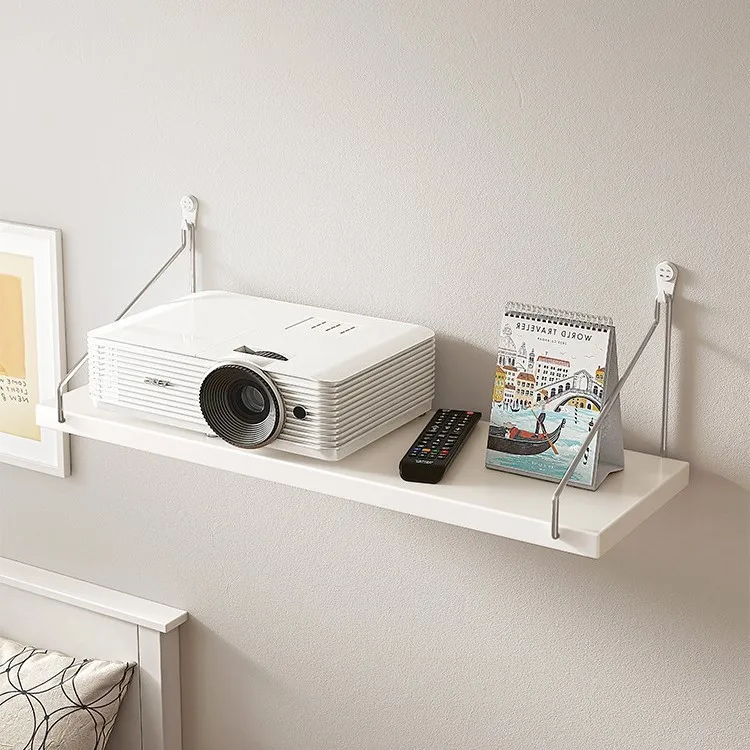 رف حائط بسيط بدون ثقب للكتب والديكورات والدمى وعرض الحائط للدراسة وغرفة المعيشة ومنظمات التعليق #2