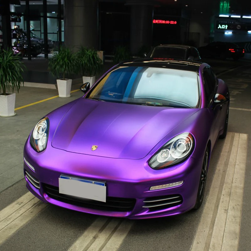 Wrapmaster 5M/10M/18M Easy Application Matte Chrome Purple Vinyl Wrap Supplier Car Paint Film