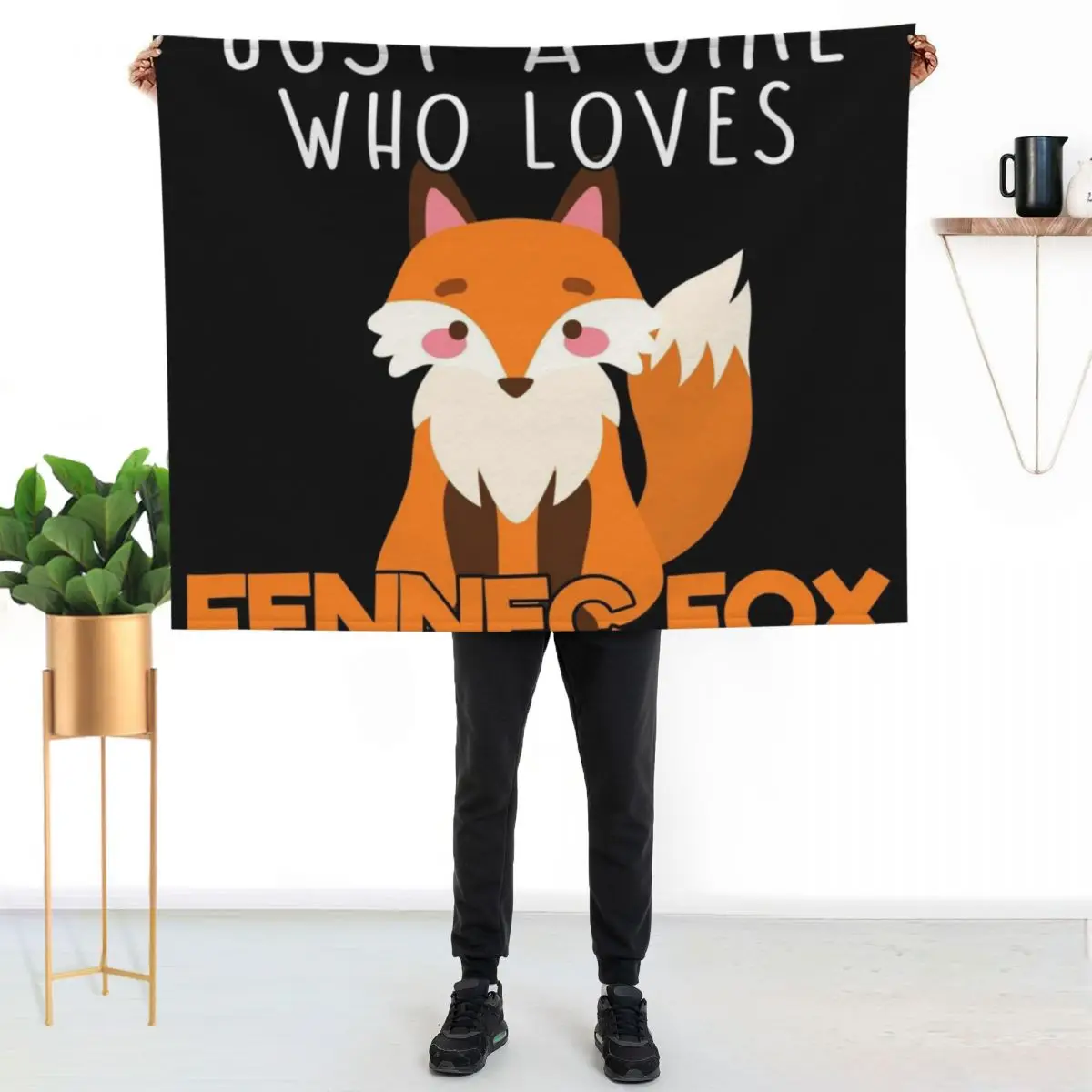 JUST A GIRL WHO LOVES FENNEC FOX Throw Blanket Elegant Warm Throw Blanket for Hotel Home