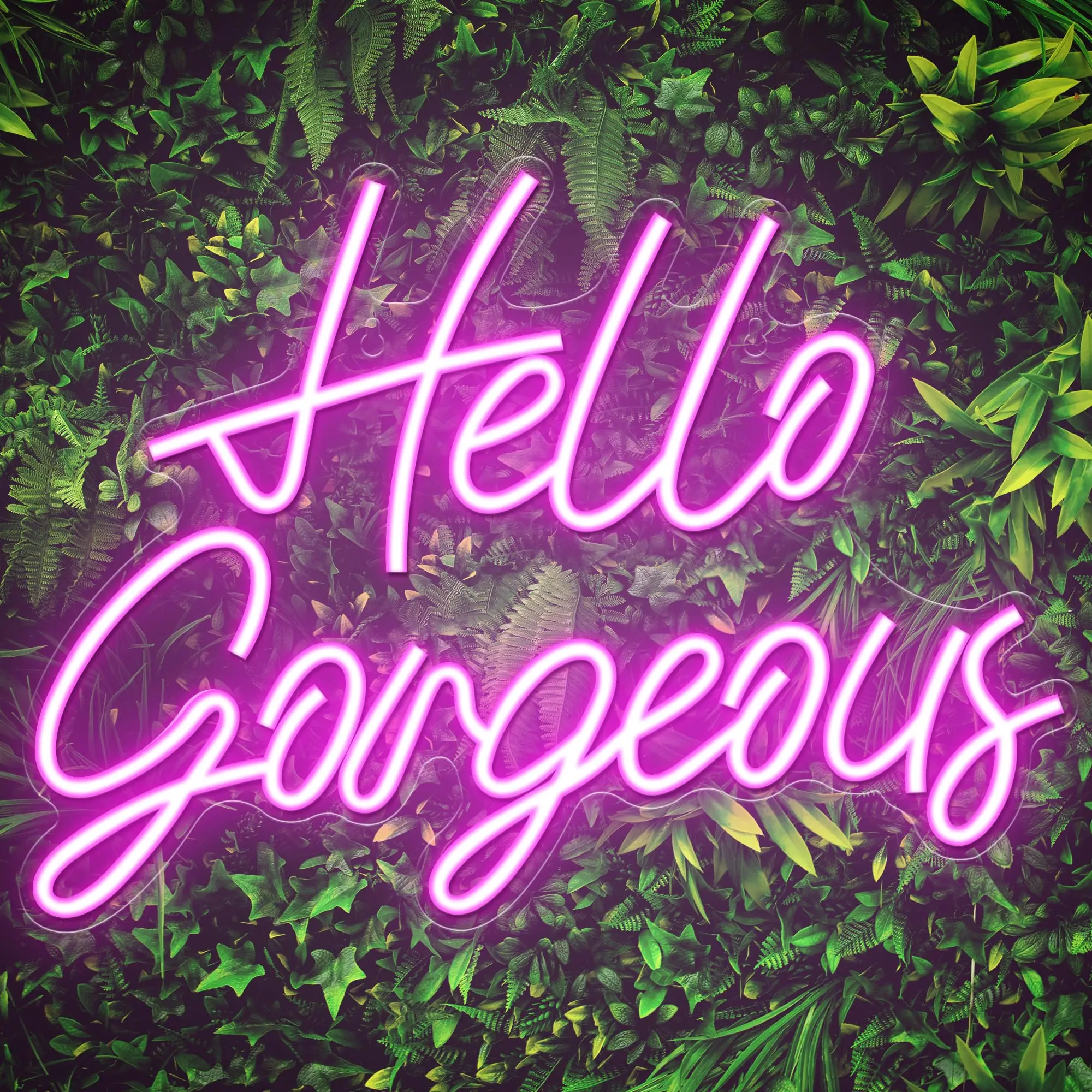 

HELLO GORGEOUS Neon Sign Custom Lights Neon Sign Wall Art Neon Sign Room Decor Store Gym Office Decor Wedding Decor Art Gift