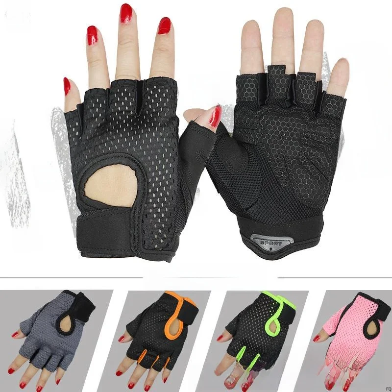 New Breathable Fitness Gloves Half Finger Mesh Thin Men's Outdoor Sports Gloves Anti-wear Anti-knuckle Cycling Gloves for Men...