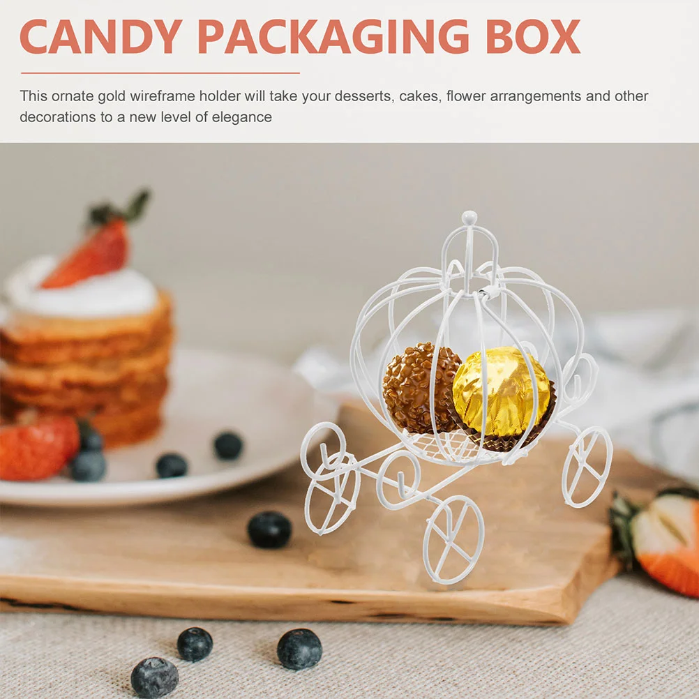 Carriage Candy Container Wedding Holder Party Gift Boxes Supply Creative Carrier Iron Pumpkin Cart Adornment Shopping