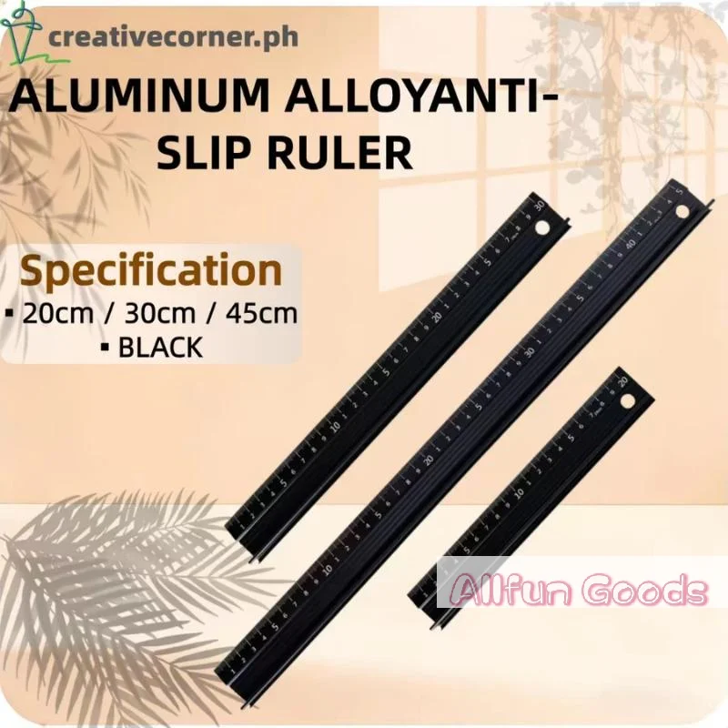 [TG835]20/30/45cm Non-Slip Aluminium Alloy Ruler Marking Metal Safety Cutting Art Craft Multi-Functional Aluminium Alloy Ruler