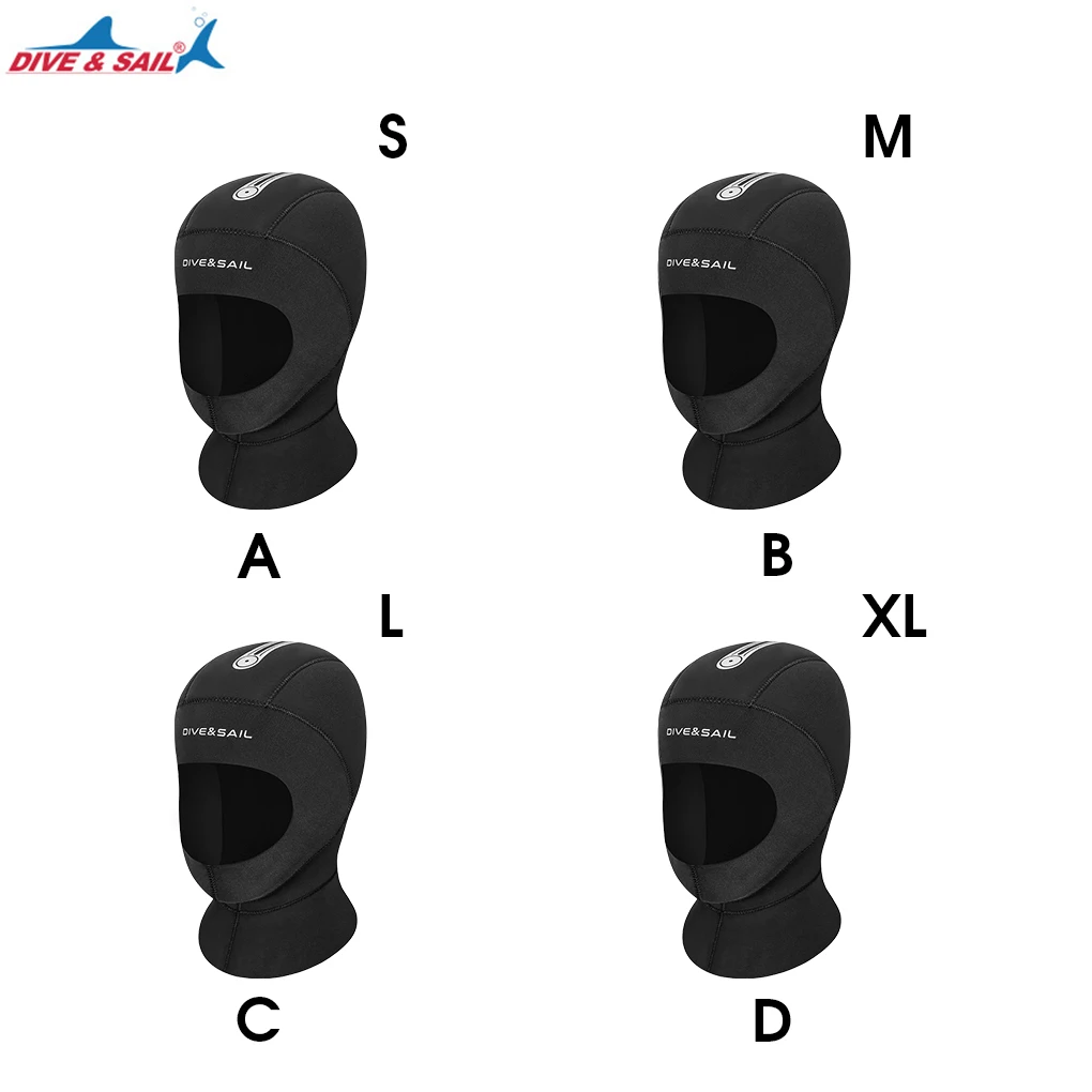 

5MM Diving Cap With Shoulder Neoprene Snorkeling Equipment Windproof Headgear Neck Cover CR Super Elastic Swim Cap for Men