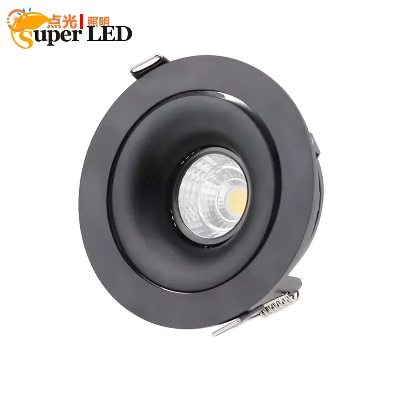 LED recesso globo ocular holofote, conjunto de quadros brancos, teto downlight, down light, caixa quadrada