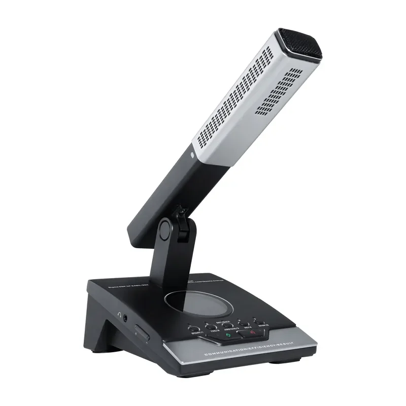 Adjustable Elevation All-metal Square Microphone Pole Conference Microphone Stand Chair Unit Wireless Option