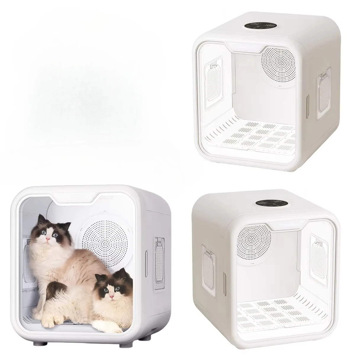 Automatic Pet Hair Dryer Box Ultra Quiet Smart Temperature Control 360° Efficient for Cats and Small Dogs Hair Dryer Box