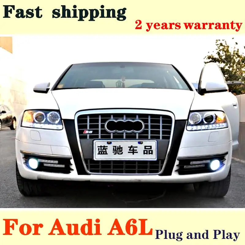 

Car Styling For A6 Headlights 2005 2006-2011 A6L C5 C6 LED Headlight LED DRL Hid Option Bi Xenon Head Lamp Auto Car Accessories