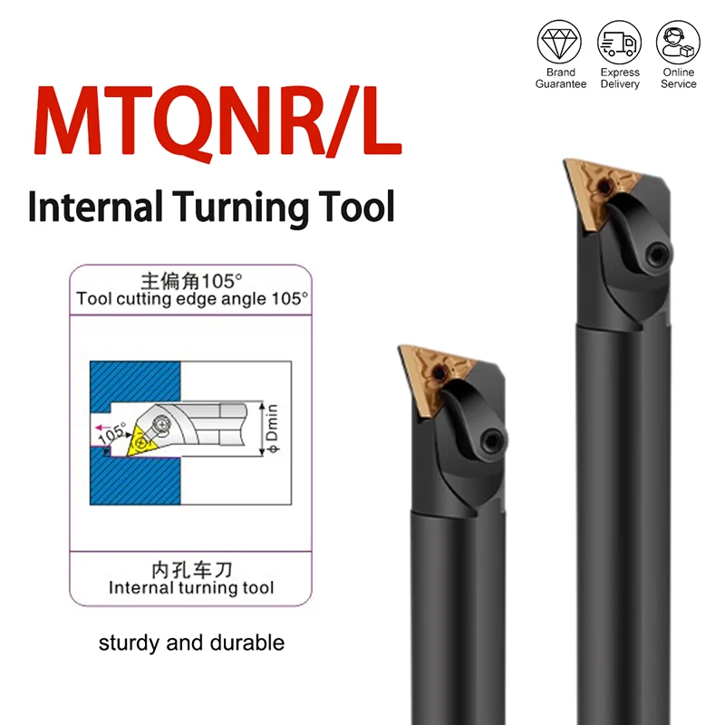 1PCS S20R-MTQNR16 S25S-MTQNR16 S32T-MTQNR16 Internal Turning Tool HolderS20R-MTQNL16  S25S-MTQNL16 CNC Lathe Cutter Tools