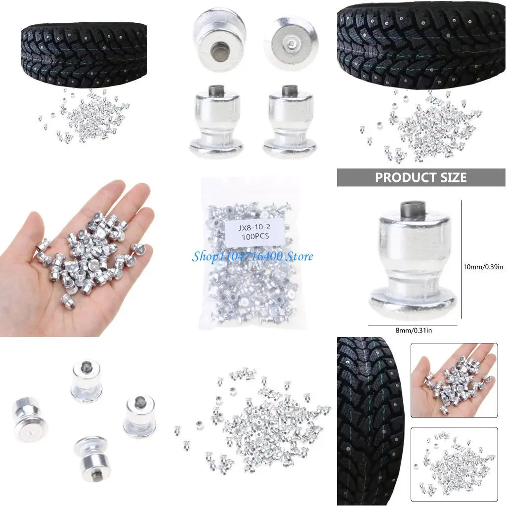 

y1gd 100Pcs Universal Wheel Tire Studs Motorcycle Anti-slip Screws Spikes