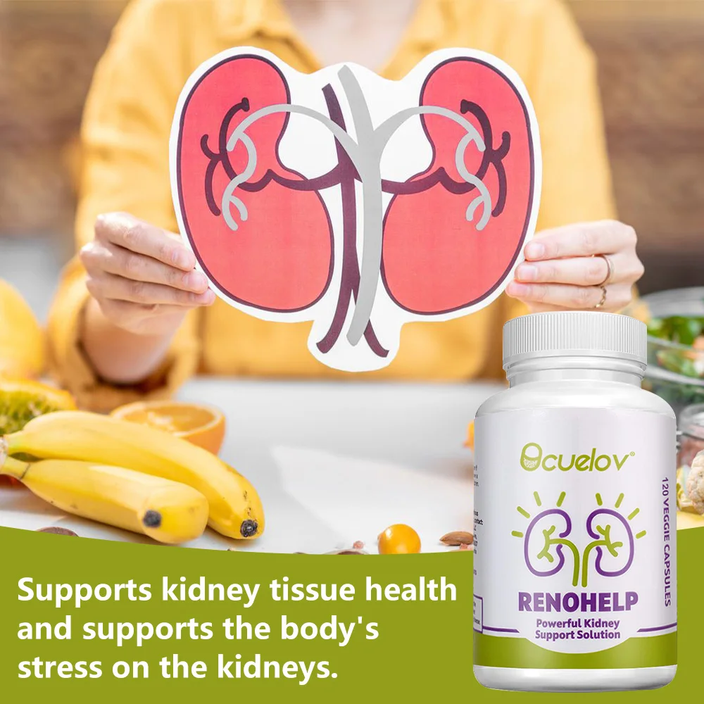 مكمل دعم الكلى الطبيعي - يدعم صحة الكلى وتنظيف إصلاح الضرر والوظيفة العادية، 120 كبسولة