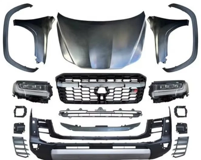Black Full Body Kit for Land Cruiser 08-21 LC200 Change to 2022 Land Cruiser LC300 Bodykit(GR-Sport 1 to 1)