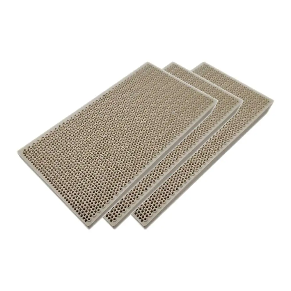 BEHAIVAN Propane LPG Gas Heating Appliance Burner Parts Honeycomb Ceramic Plate 145*75*14mm Heater High Burning Effeciency 3PCS