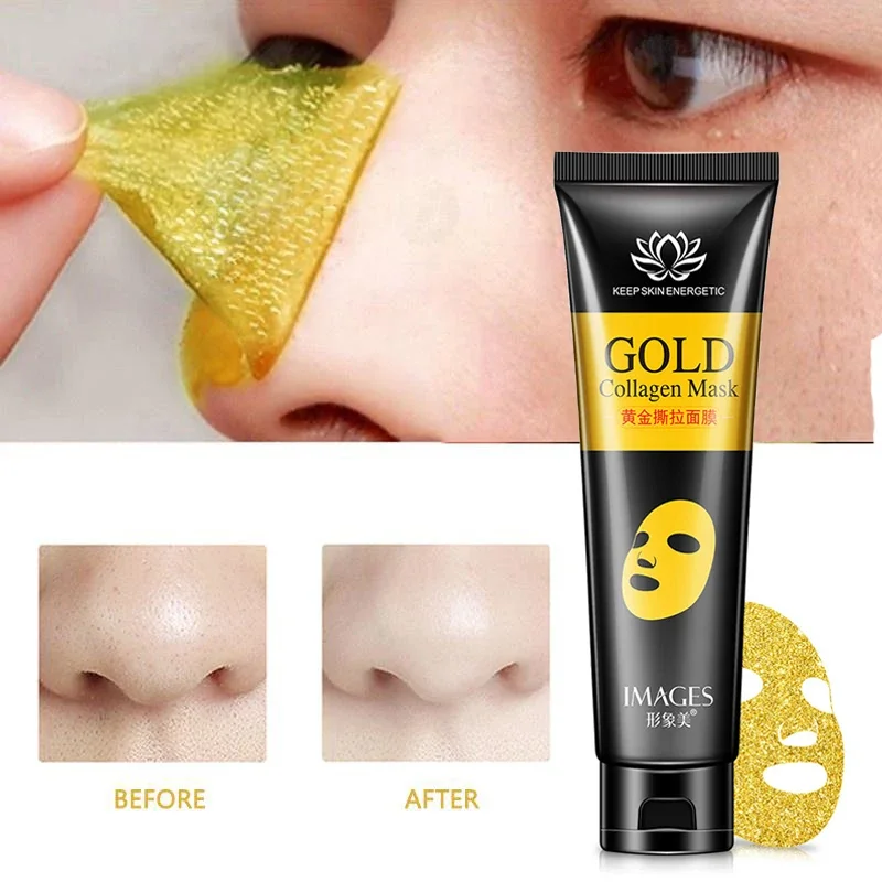 

Gold Collagen Peel Off Mask Face Tear Off Whitening Lifting Firming Skin Anti Wrinkle Anti Aging Facial Mask Black Head Remove