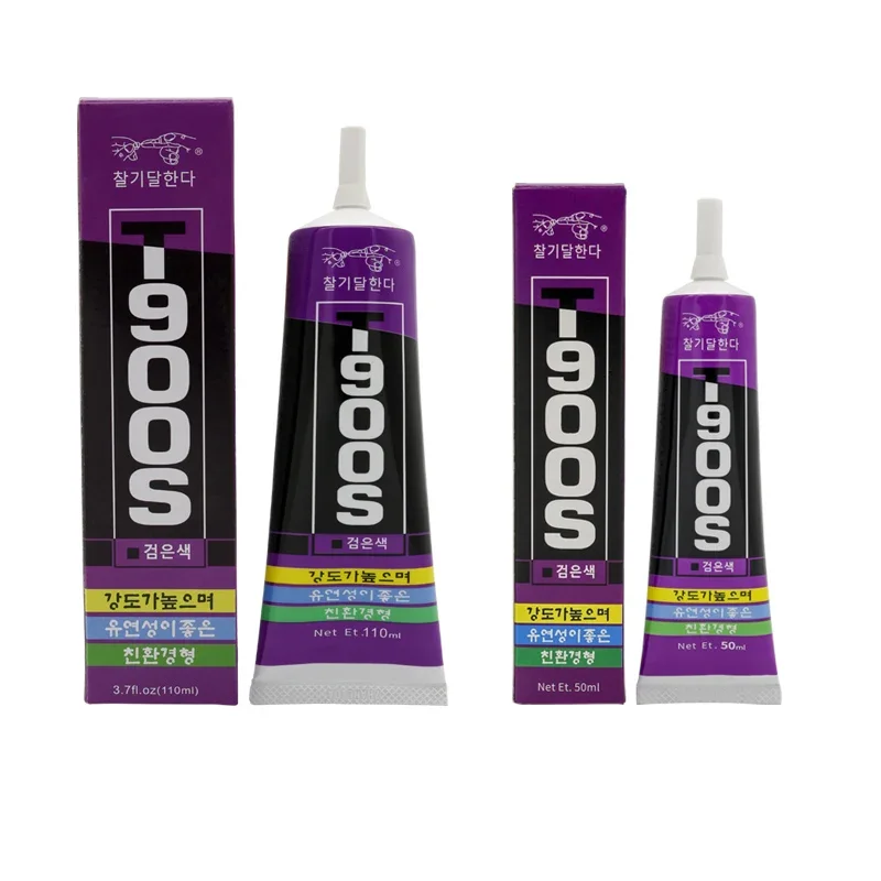 T900S Super Glue Mobile Phone Repair Black Contact 50/110ML Adhesive For LCD Screen Warping Frame Gluing Slow Drying Soft Glue